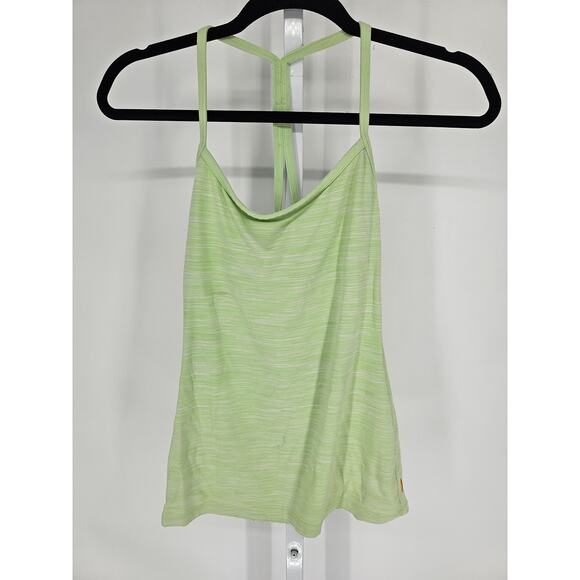 Lucy Tech Womens Sz M Racerback Athletic Tank Top Lime Green Shelf Bra - Picture 1 of 3